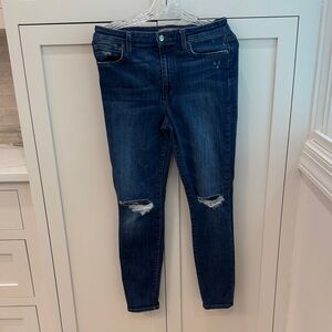 Joe's Jeans Dark Blue Distressed Skinny Jeans
